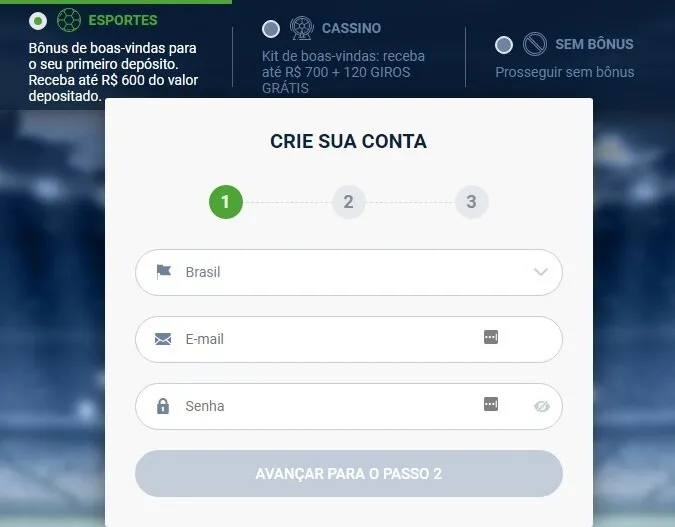 Cadastro em 20Bet Brasil