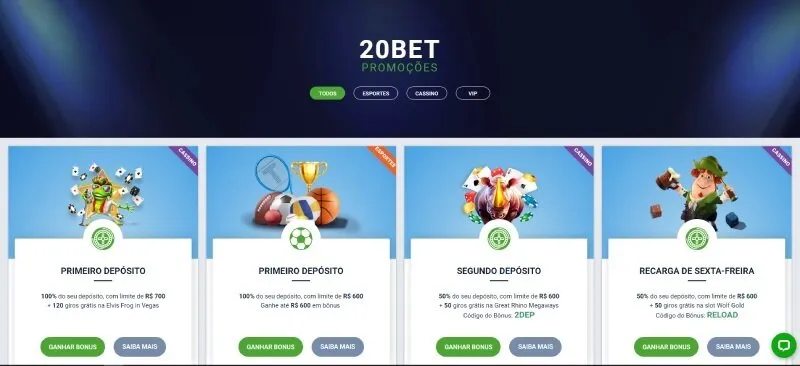 20Bet bônus