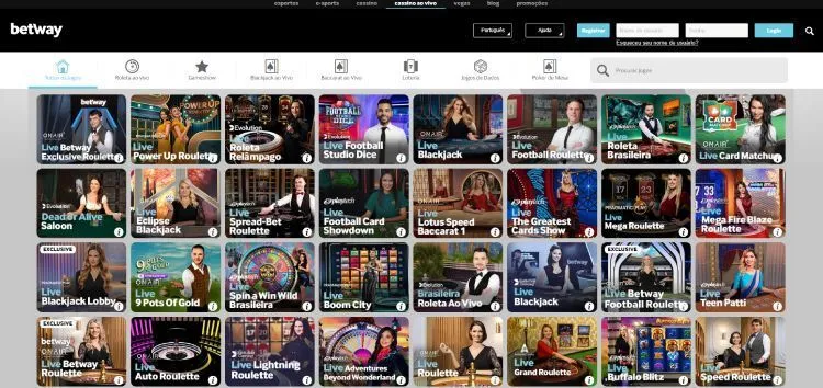 Betway cassino ao vivo