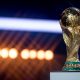 A taça da Copa do Mundo Fifa, disputada a quatro anos no Mundial de futebol