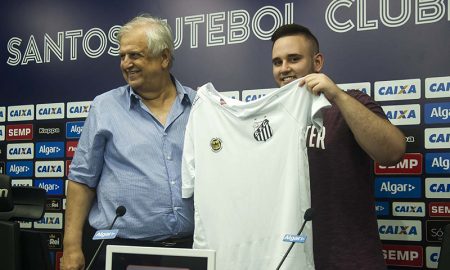 Guilherme "GuiFera" Fonseca é apresentado no Santos. Foto: Ivan Storti / Santos FC