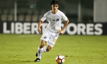 Dodô do Santos em jogo da Libertadores