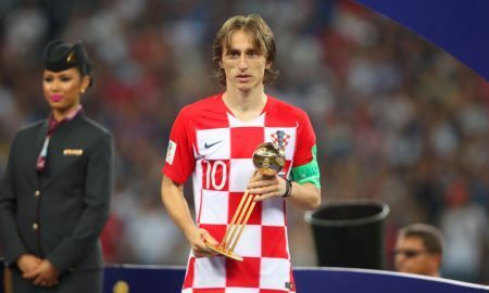 Luka Modric é premiado na final da Copa do Mundo de 2018, na Rússia