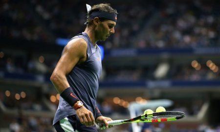 Rafael Nadal em partida contra David Ferrer