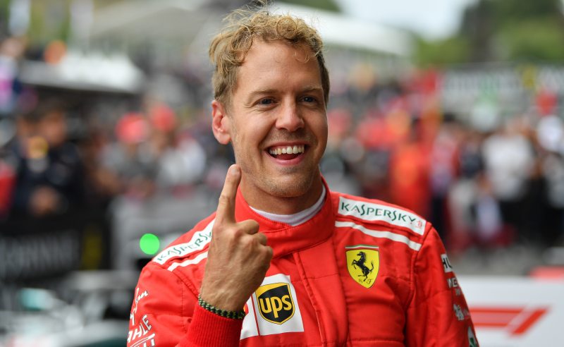Sebastian Vettel da Ferrari