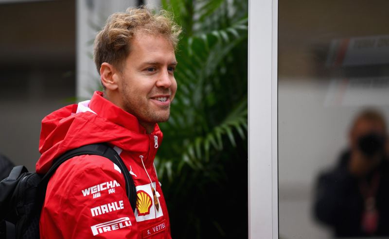 Sebastian Vettel da Ferrari