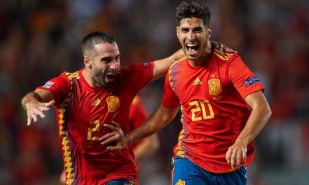 Marco Asensio e Dani Carvajal da Seleção espanhola