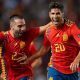 Marco Asensio e Dani Carvajal da Seleção espanhola