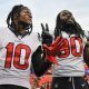 DeAndre Hopkins e Jadeveon Clowney dos Houston Texans