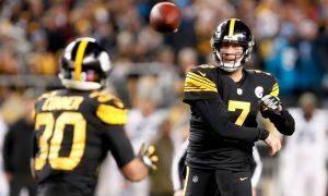 Ben Roethlisberger e James Conner dos Pittsburgh Steelers