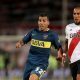 Carlos Tevez e Jonatan Maidana em jogo River Plate x Boca Juniors