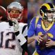 Tom Brady dos Patriots e Jared Goff dos Rams