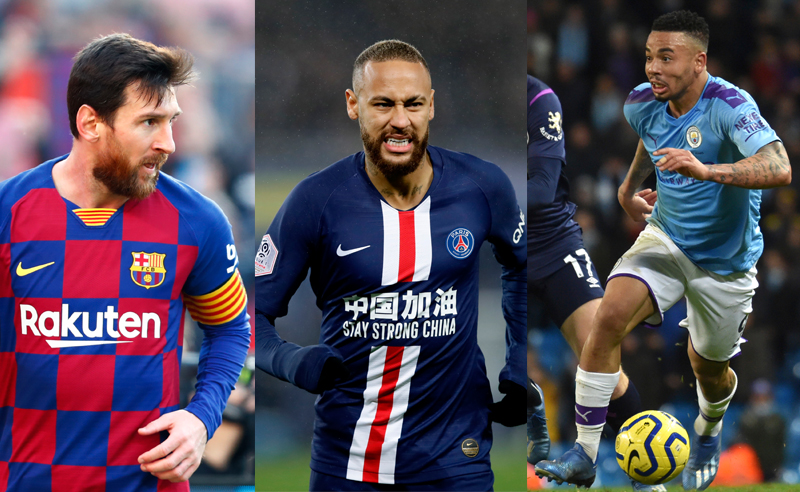Messi Neymar Gabriel Jesus Champions League