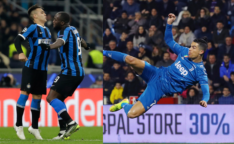 Cristiano Ronaldo da Juventus e Lukaku e Martinez da Internazionale