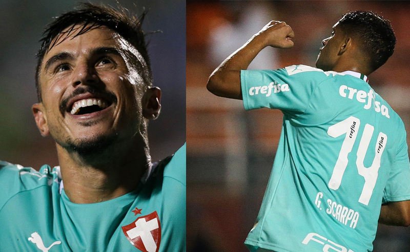 Willian e Gustavo Scarpa do Palmeiras