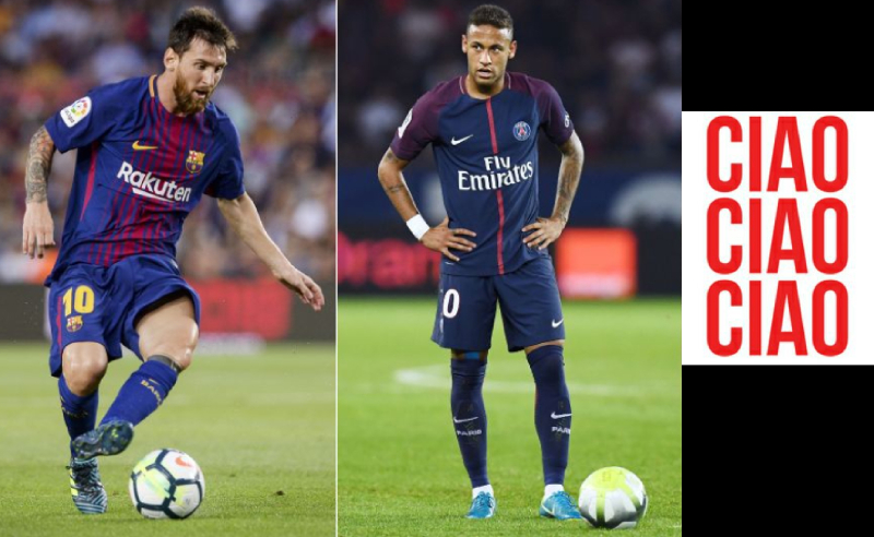 Neymar do PSG e Messi do Barcelona