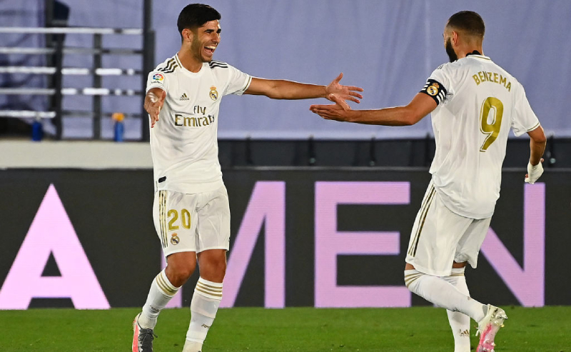 Asensio e Benzema do Real Madrid