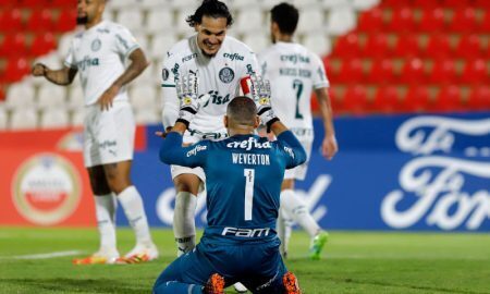 Gustavo Gomez e Weverton do Palmeiras