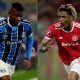 Isaque do Gremio e Abel Hernandez do Internacional