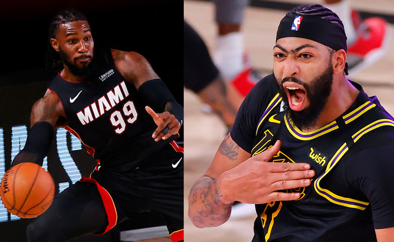Jae Crowder do Miami Heat e Anthony Davis do Los Angeles Lakers