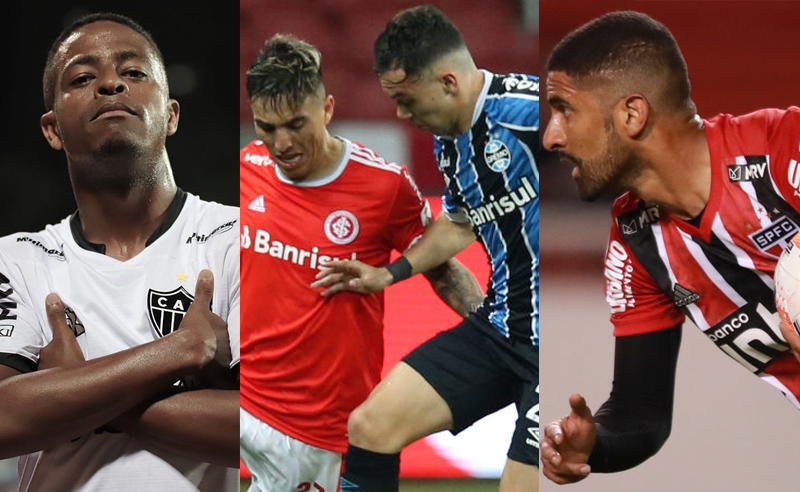 Keno Atlético-MG Renzo Saravia Inter Pepe Gremio Santiago Trelles São Paulo