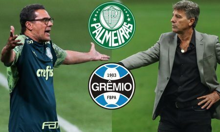 Luxemburgo do Palmeiras e Renato Gaúcho do Grêmio