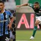 Diego Souza do Grêmio e Wesley do Palmeiras