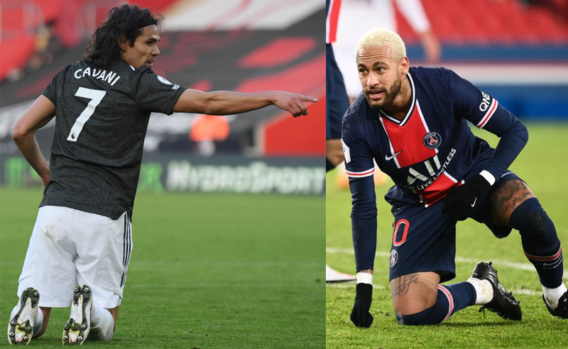 Cavani do Manchester United e Neymar do PSG