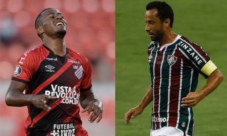 Carlos Eduardo do Athletico-PR e Nenê do Fluminense