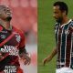 Carlos Eduardo do Athletico-PR e Nenê do Fluminense