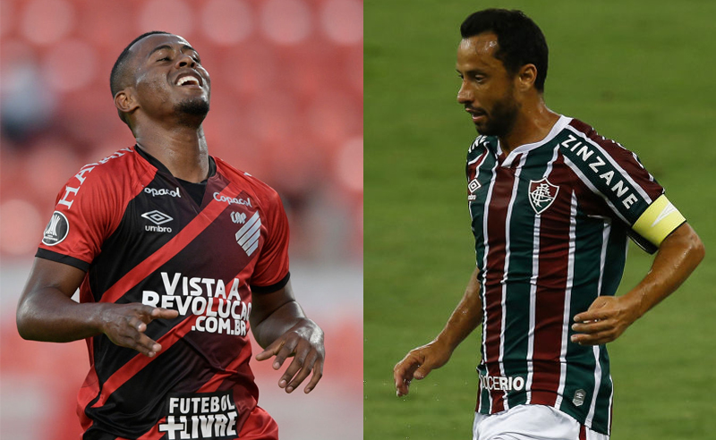 Carlos Eduardo do Athletico-PR e Nenê do Fluminense
