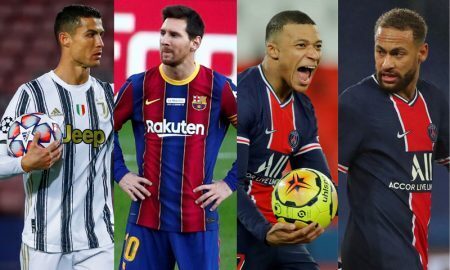 Cristiano Ronaldo da Juventus Messi Barcelona Mbappe e Neymar PSG