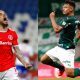 D'Alessandro do Internacional e Gabriel Menino do Palmeiras