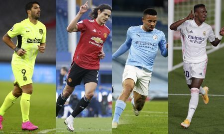 Suarez, Cavani, Gabriel Jesus, Vinicius Junior