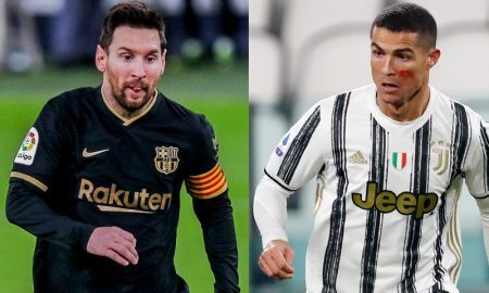 Messi do Barcelona e Cristiano Ronaldo CR7 da Juventus