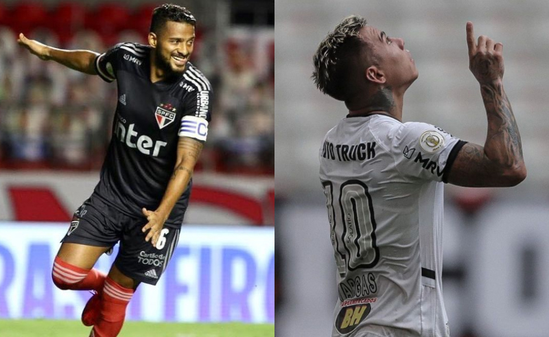 Reinaldo, do São Paulo, e Vargas, do Atlético-MG, destaques de seus times no Brasileirão 2020