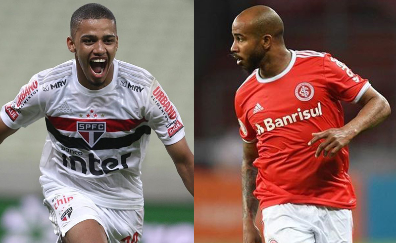 Brenner do São Paulo e Patrick Choco do Internacional