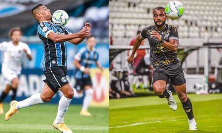 Diego Souza do Gremio e Samuel Brito do Ceará