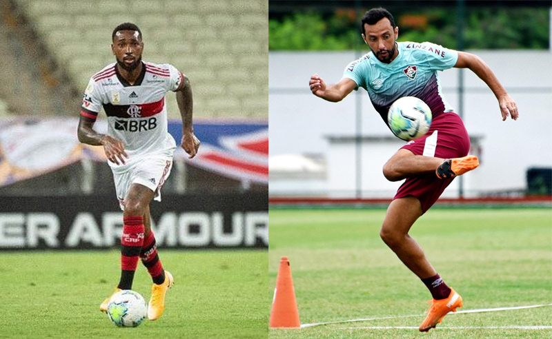 Gerson do Flamengo e Nene do Fluminense