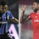 Pepe do Gremio e Yuri Alberto do Internacional