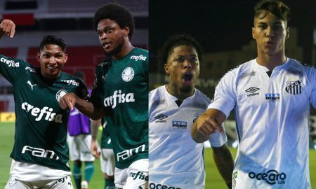 Rony e Luiz Adriano do Palmeiras Marinho e Kaio Jorge do Santos