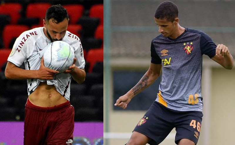 Yago Felipe do Fluminense e Luciano Juba do Sport-RE