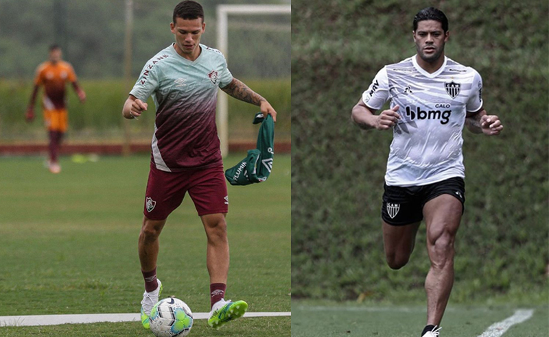 Calegari do Fluminense e Hulk Paraiba do Atlético-MG