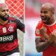 Gabriel Gabigol do Flamengo e Patrick Choco do Internacional