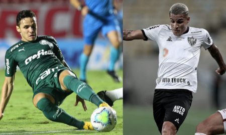 Gustavo Gomez do Palmeiras e Guilherme Arana do Atlético-MG