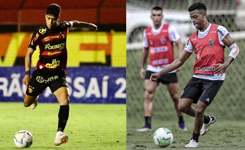 Jogador do Sport-RE e Keno do Atlético-MG