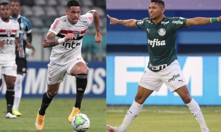 Luciano do São Paulo e Rony do Palmeiras