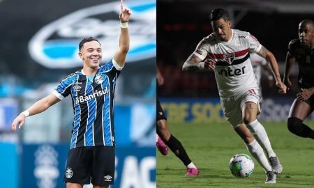 Pepe do Grêmio e Luciano do São Paulo