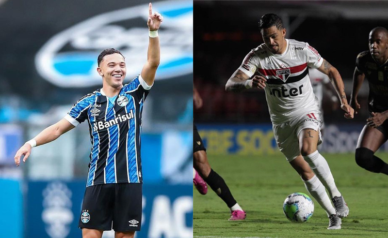 Pepe do Grêmio e Luciano do São Paulo