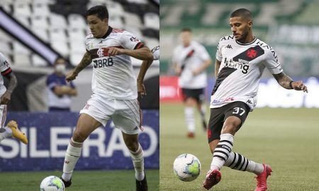 Jogadores do Flamengo e Vasco